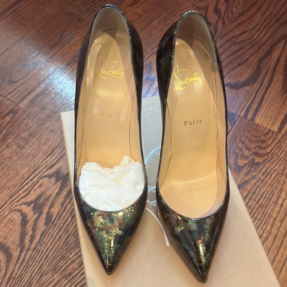 Louboutin Pigalle Follies 100 Patent Camo Color - Picture 2 of 6